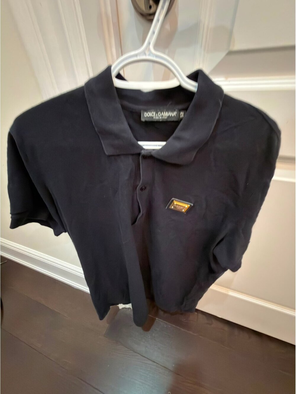 Dolce & Gabbana Black Polo Shirt Size 52 Made in ITALY
